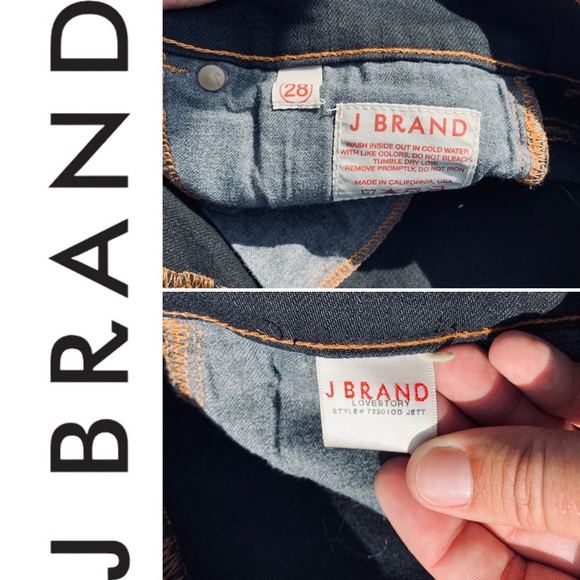 🌹SOLD🌹 J BRAND Dark Wash Love Story Flare Jeans in Jett - Picture 12 of 16